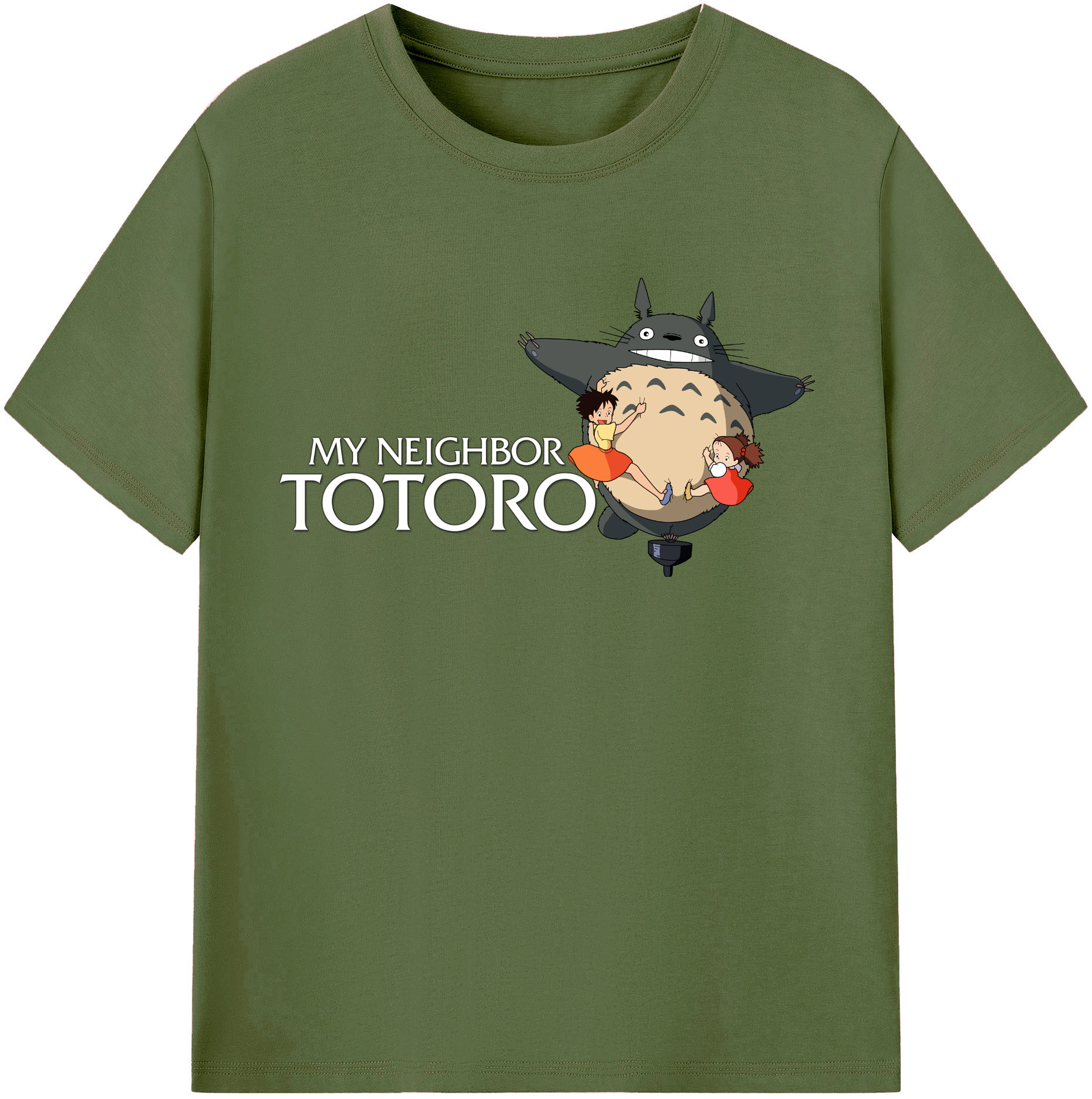 （画像用） となりのトトロ 草壁メイ 草壁サツキ My Neighbor Totoro Satsuki Kusakabe Mei Kusakabe 綿100％半袖Tシャツ（フロントプリント）